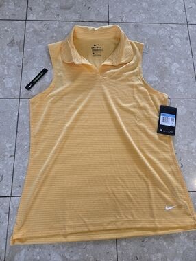 NWT Nike Athletic Golf Tennis Racerback Tank - Yellow Medium